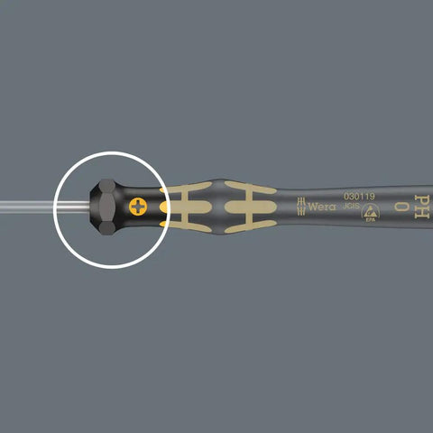 ESD Safe Kraftform Micro Slotted Screwdriver With Ergonomic Multi Component Handle Anti Roll Design Swivel Cap Precision