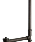Vintage Clawfoot Tub Lift And Turn Drain With Exposed Drain In Oil Rubbed Bronze Solid Brass Construction One And A Half Inch Thread 20 Gauge