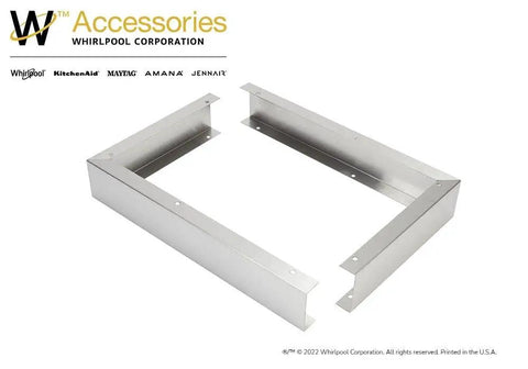 Stainless Steel Microwave Hood Filler Panel Kit Model W10164745 Replacement Trim for Built In Ovens and Kitchen Hoods