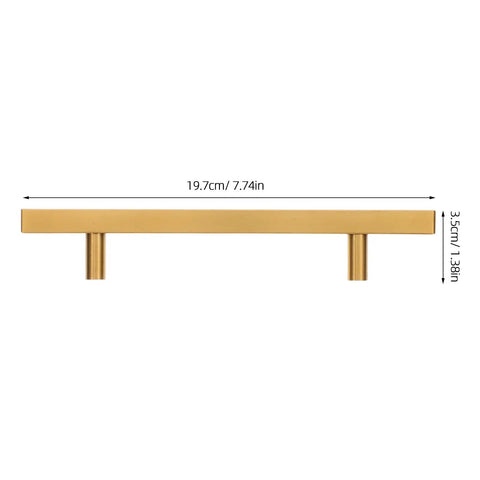 Five Pack 128mm Gold Kitchen Cabinet Handles And Drawer Pulls For Wardrobe Cupboard Doors Polished Finish Cabinet Hardware