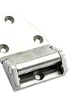 Rock Solid 304 Stainless Steel Weldable Barrel Door Hinge, 109 mm x 70 mm x 5 mm industrial pivot for cabinets.