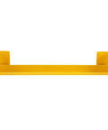 Beefy Double Sided Pallet Rack End Protector Beefed Up Steel Warehouse Safety Bumper 36 Inch Heavy Duty Anti Collision Kick Back Guard For Tight Spaces in yellow.