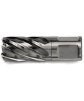 Side view of a 3/4-in annular cutter with Weldon shank, 1-in depth of cut for magnetic drill press