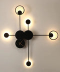 Modern Nordic LED Wall Sconce Light Fixture Sleek Black Iron And Acrylic Frame For Bedroom Living Room Hallway Or Suite. Unique wall art with illumination.