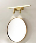 Brass Vanity Light With Adjustable LED Spotlights For Makeup Mirror, 56cm size, over round mirror, bathroom wall lamp
