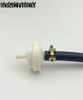 Inline Gas Fuel Filter Replacement For Lawn Mowers And Small Engines One Quarter Inch ID Fits Briggs Stratton Craftsman Toro 394358s 56679 394358 394358B 7014359YP 56679MA Includes Two Filters And Four Clamps focus on single filter and clamp close-up on white surface