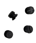 4 Pack Rifle Plug Screws Six Forty Eight Thread For Popular Rifles Hardened Steel Black Finish top and side views