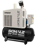 Heavy Duty Workhorse Rotary Screw Air Compressor With 120 Gal Tank Pulls 150 CFM Smooth 40 HP Output And 125 PSI Rating, compact design.