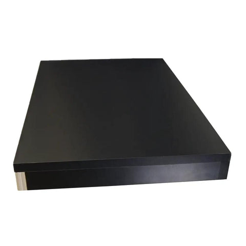 27 By 17 Inch Wood Extension Table For 64A And 64B Table Saws With Duramine Surface For Smooth Workpiece Travel Made In USA And Backed By A One Year Warranty, black Duramine surface top view