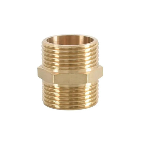 Workhorse Brass Hex Nipple Fittings Male To Male Thread Pipe Coupler Adapter Built Tough For Water Gas Plumbing Lines 1/8 to 1 inch