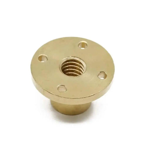 T10 Threaded Rod With Nut, 10mm Diameter, 100-550mm Length, 304 Stainless Steel, Heavy Duty Trapezoidal Thread, Pitch Two Lead One, Built For CNC, 3D Printers, Actuators, And Industrial Machinery brass threaded nut with flange