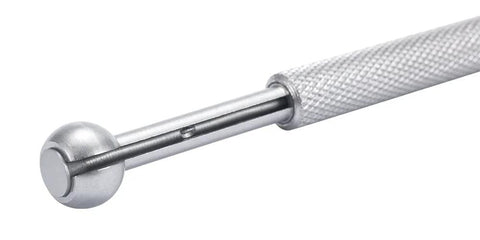 Dasqua ball gauge with knurled stainless steel handle and full ball tip
