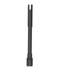 Rock Solid Steel Engine Oil Pump Drive Shaft For Small Block Chevy 283 302 327 350 5.7L shown from the side, precision machined and sturdy.