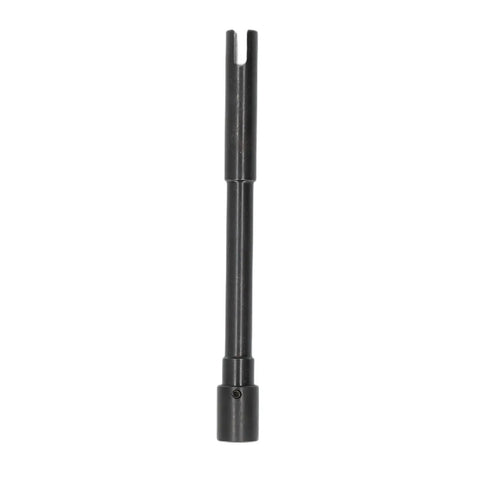 Rock Solid Steel Engine Oil Pump Drive Shaft For Small Block Chevy 283 302 327 350 5.7L shown from the side, precision machined and sturdy.