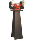 Beefed Up Floor Stand For Bench Grinders with solid black base and red grinder, providing stability for grinding tasks.