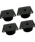 Four Pack Beefy Stainless Steel Furniture Legs With Mounting Plates And Screws For Sofas Cabinets Shelves Bookcases Dressers Tables