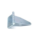 Straight Up Heavy Duty Galvanized Iron Triangle Hinge With Thickened Reinforced Arms Designed For Tough Mechanical Equipment And Rock Solid Industrial Hardware Installations, silver metal hinge.