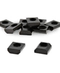 Slide-In 1/4-20 Steel T-Nut for 1 Inch Extruded Aluminum 80/20 T Slot Profiles Ideal for Mounting Plates Brackets Black Zinc 10 Pack
