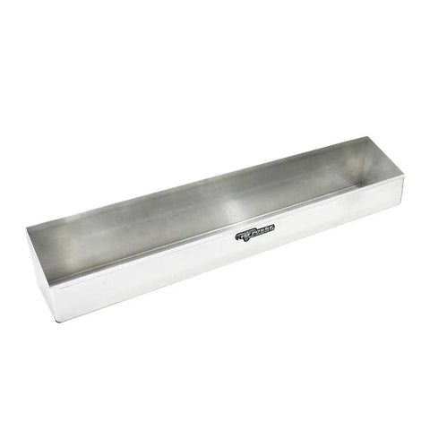 Oil Shelf Organizer For Garage And Enclosed Trailer, 12 Quart Bottle Holder Caddy, silver storage rack, 32x5x5 inches.