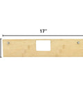Pro Grade 3 Inch Door Hinge Template For Single Pocket Doors One Quarter Inch Radius Corners On Doors And Jambs Router Jig For 3 Inch Hinges Repositionable Carrier Durable Wood Door Mortising Tool For Precise Install shown front view, 17-inch by 4-inch.
