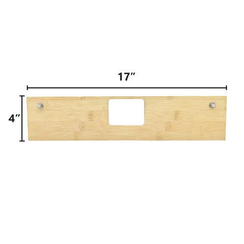 Pro Grade 3 Inch Door Hinge Template For Single Pocket Doors One Quarter Inch Radius Corners On Doors And Jambs Router Jig For 3 Inch Hinges Repositionable Carrier Durable Wood Door Mortising Tool For Precise Install shown front view, 17-inch by 4-inch.