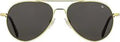 Gold Frame Sunglasses With True Color Gray AOLite Nylon Lenses For All Day Clarity And Street Style, 100 Percent UVA UVB Protection