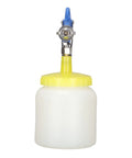Top Rated 1.5mm Stainless Steel Air Paint Sprayer For Automotive And Industrial Varnish Coating with yellow cap and nozzle.
