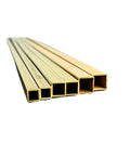 Beginner Stop Motion Metal Kit For Animators With Brass Square Tubes In Three Sizes One Eighth Inch Five Thirty Second Inch And Three Sixteenth Inch Twelve Inch Lengths Made In USA, six brass square tubes