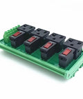 Din Rail Mount AC Power Strip With Four 120 Volt Grounded Receptacles Rock Solid 10 Amp Overload Protection Heavy Duty Electrical Panel