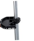 Portable Bike Repair Tray With Multi-Grid Tool Organizer mounted on pole, 9.64 by 6.10 inch, durable polycarbonate, bicycle maintenance