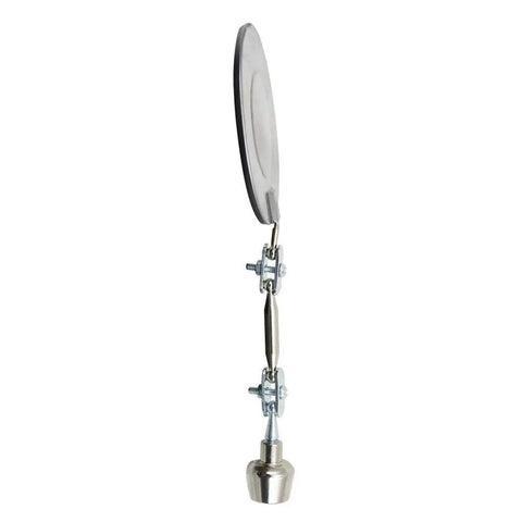 Side view of Three And A Quarter Inch Mirror Magnetic Base Countertop Display For Pocket Magnetic Pickup Tool 30 Piece Neon Multicolor Display Stand Proven Quality Since 1935.