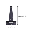 10 Pack Heavy Duty 4 Inch T Hinges For Doors And Gates Thickened Iron Gate Hinge Set Black Load Bearing Barn Shed Garden Exterior Hinges