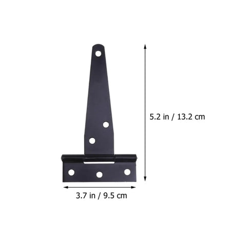 10 Pack Heavy Duty 4 Inch T Hinges For Doors And Gates Thickened Iron Gate Hinge Set Black Load Bearing Barn Shed Garden Exterior Hinges