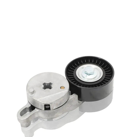 Upgrade Your Ride With This Top Notch Drive Belt Tensioner Assembly Kit Stops Rattle Bad Noise Easy Install Fits 2009 To 2018 Models Part Number 1662036010 Makes Your Car Run Super Smooth Like New Cruising The Streets Worry Free. drive belt tensioner assembly kit, metal and black pulley, front angle