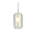 Modern Clear Glass Pendant Light with Marble Pattern Inner Shade, Adjustable Suspended Hanging for Kitchen Island,Warmth, showcasing marble detail.