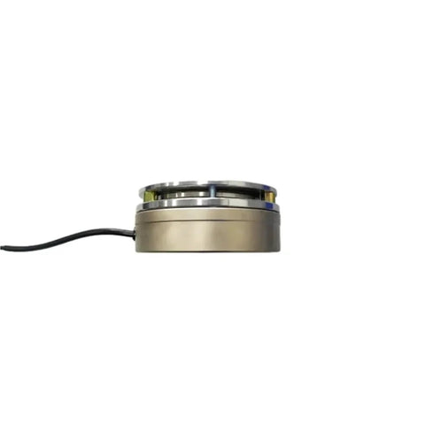Forklift electromagnetic brake 03-214A, side view, metal housing with black wiring