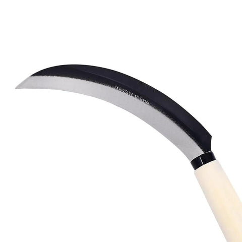 6.5 Inch Blade Harvest Knife Sickle For Berry Lavender Veggies Weeding Lawn Landscape Wood Handle Lightweight Rugged Garden Tool close-up