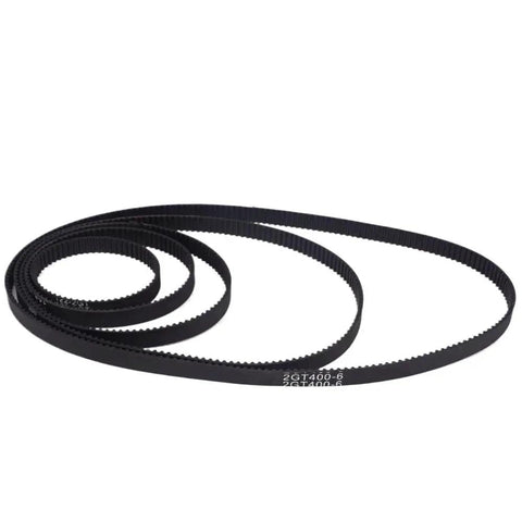 GT2 6mm Closed Loop Timing Belt 2GT Synchronous Belt 400mm looped on white background