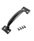 5-3/4 Inch Black Gate Pull Handle Set 25 Pack With Screws For Fence Gates Doors Cabinets Drawers Outdoor Kitchens Closets And Interiors Durable Metal Hardware With Weather Resistant Coated Finish And Comfortable Rounded Contour For Easy Gripping