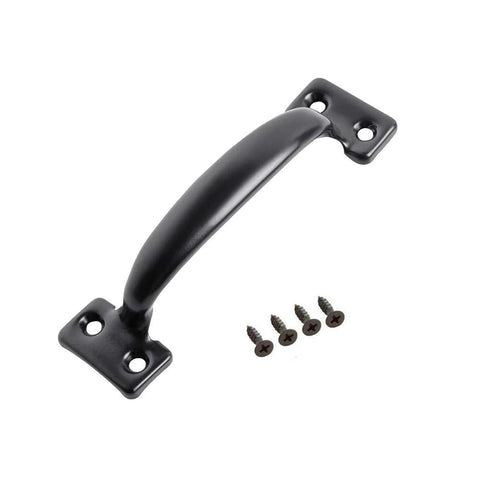 5-3/4 Inch Black Gate Pull Handle Set 25 Pack With Screws For Fence Gates Doors Cabinets Drawers Outdoor Kitchens Closets And Interiors Durable Metal Hardware With Weather Resistant Coated Finish And Comfortable Rounded Contour For Easy Gripping