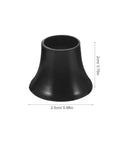 Top Shelf Black Plastic Umbrella Tip Protector Caps For Long Handle Canes And Patio Parasols Slick Replacement Covers, 2cm height.