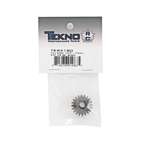 M5 Pinion Gear 20 Tooth MOD1 For One Eighth Scale RC Cars With 5mm Bore And Set Screw in packaging
