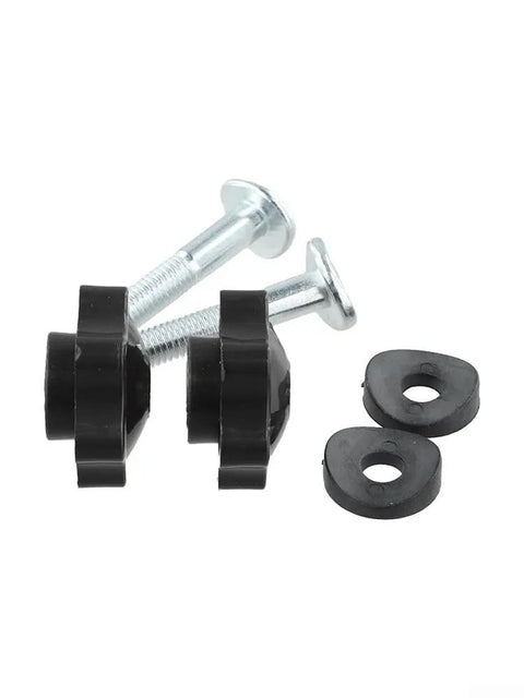Upgrade Your Ride With These Heavy Duty Lawn Mower Handle Knob Replacement Kits That Fit Toro Models 92-2260 106-4161 And 107-3844 Perfectly For Instant Outdoor Power Equipment Repair Without Hiring Pros Today. black rubber and metal mower handle knob replacement kit with bolts and washers