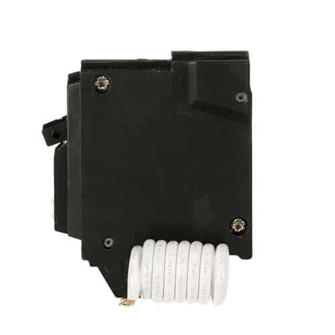 Side view of Q-Line THQL1120AFP2 20A Single-Pole Arc Fault Combination Breaker - 120VAC AFCI Plug-In with coiled wire