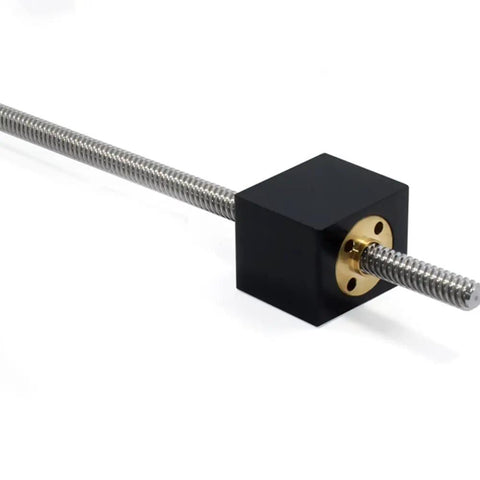 Lead Screw Nut Housing For T8 Trapezoidal Nuts Aluminum Mounting Bracket For 3D Printers, black aluminum housing with screw