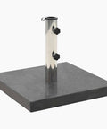 Granite Parasol Base For Square Shape Umbrellas Heavy Duty Patio Umbrella Stand For Pool Deck Yard Garden Black Durable Weight