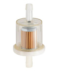 Three Pack 40 Micron Inline Fuel Filter For Briggs Stratton Lawn Mower Engines 12 HP To 35 HP showing close-up of filter component
