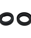 Two black oil seals, 0.750 in bore x 1.125 in outer x 0.250 in thick, double lip TC-style rotary shaft seals, 2-pack