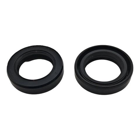 Two black oil seals, 0.750 in bore x 1.125 in outer x 0.250 in thick, double lip TC-style rotary shaft seals, 2-pack