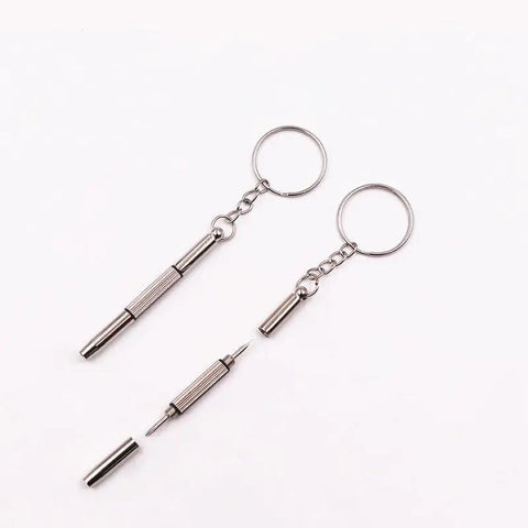 12 Pack Eyeglass Screwdriver Keychain Set Mini 3 In 1 Flat Phillips Hex Drivers Pocket Size for Eyeglasses Repair Tools